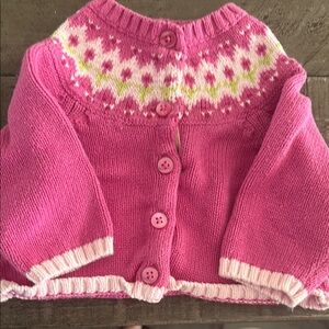 Pink Knitted Kids Cardigan